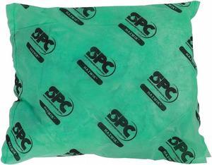 BRADY HAZ1818 Sorbent Pillow, 28 gal, 18 in x 18 in, Harsh Chemicals, Green,