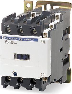 SCHNEIDER ELECTRIC LC1D50AL7 IEC Magnetic Contactor, 3 Poles, 200 V AC, 50 A,