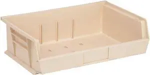 QUANTUM STORAGE SYSTEMS QUS245IV Ivory Hang and Stack Bin, 10-7/8"L x 16-1/2"W