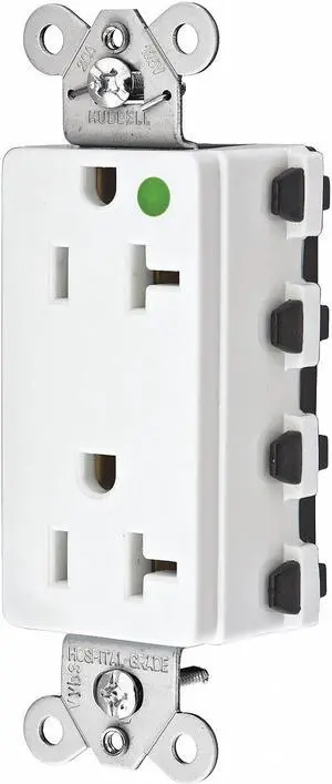 SNAPCONNECT SNAP2182WA Receptacle, 20 A Amps, 125V AC, Flush Mount, Decorator