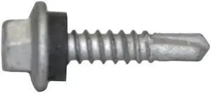 TEKS 1026000 Self-Drilling Screw, #12 x 1 in, Climaseal Steel Flange Hex Head