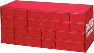 DURHAM MFG 007-17-S1157 Drawer Bin Cabinet with 24 Drawers, Steel, 33 3/4 in W