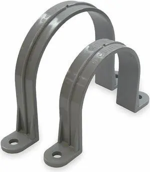 CANTEX 5133739 Two Hole Strap, Conduit; Pipe Use, 2-1/2 in, PVC, None