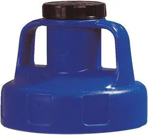 OIL SAFE 100202 Utility Lid,w/2 In Outlet,HDPE,Blue