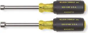 Nut Driver Set, Hollow, Magnetic, 3 In, 2 Pc