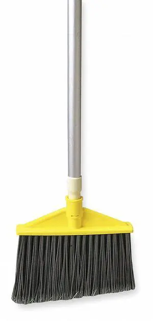 Rubbermaid Commercial 6385-GRA Brute Angled Large Brooms, Poly Bristles, 48-7/8" Aluminum Handle, Silver/Gray