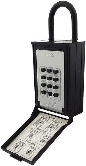 NU-SET 2080-3 Key/Card Storage Hanging Shackle Push Button Lock Box
