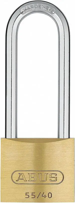 Different-Keyed Padlock, Extended Shackle Type, 2-1/2" Shackle Height, Brass