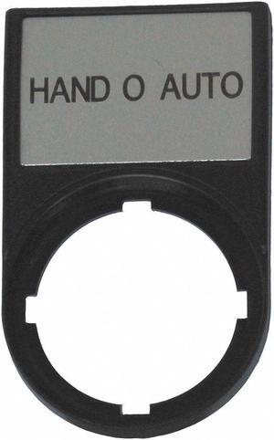 EATON M22S-ST-D12 Legend Plate,Rectangular,Black