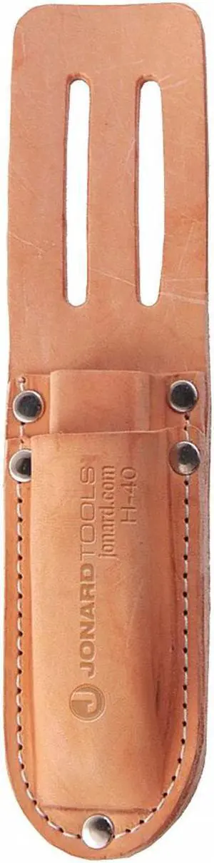 Tool Pouch, 13/16 x 3 x 9 In, Leather, Tan