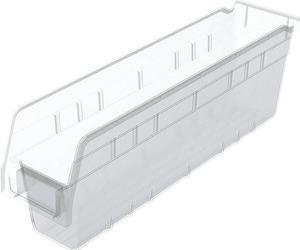 AKRO-MILS 30048SCLAR 25 lb Shelf Storage Bin, Plastic, 4 1/8 in W, 6 in H,