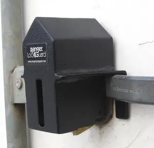 Lock Guard, Steel, Black, 4x5x6.5 In