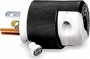 HUBBELL WIRING DEVICE-KELLEMS HBL5280C Straight Blade Plug, 5-15P, 15 A, 125V