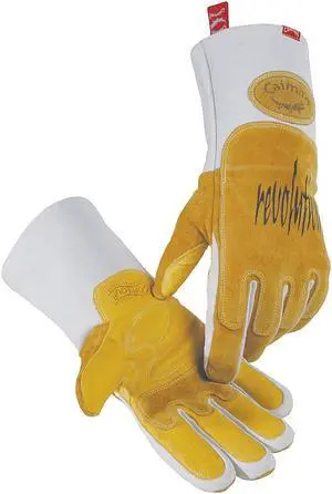 CAIMAN 1812-5 1812 Welding Gloves, Gauntlet Cuff, Wing Thumb, Premium Pigskin,