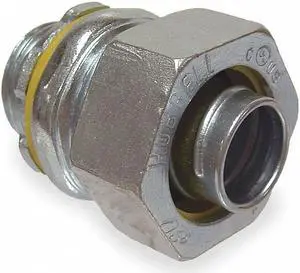RACO 3412 Conduit Fitting Connector, 3 in, Liquid-Tight, Steel, Electro Zinc