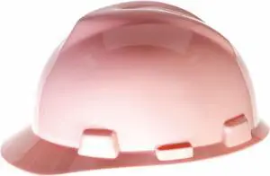Hard Hat, Front Brim, Slotted, 4 Pinlock, Pink