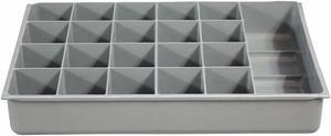 Durham Mfg Compartment Drawer Insert Gray Powder Coated  Plastic  124-95-21-IND