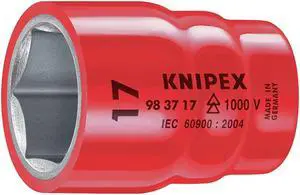 Knipex 98-37-17 Insulated 17 mm 6 Point 3/8" Socket