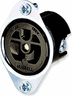 HUBBELL WIRING DEVICE-KELLEMS HBL5256 15A Single Flanged Receptacle 125VAC