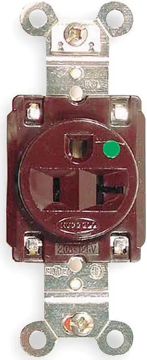 HUBBELL WIRING DEVICE-KELLEMS HBL8310 Straight Blade Receptacle, 5-20R, 20 A,