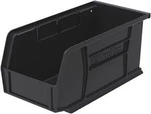 AKRO-MILS 30230BLACK Hang & Stack Storage Bin, Plastic, Black, 5 in H, 5 1/2 in