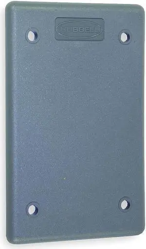 HUBBELL WIRING DEVICE-KELLEMS HBLP14FS Blank Wall Plates, Number of Gangs: 1