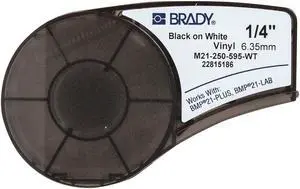 BRADY M21-250-595-WT Label Tape Cartridge,Permanent Printer
