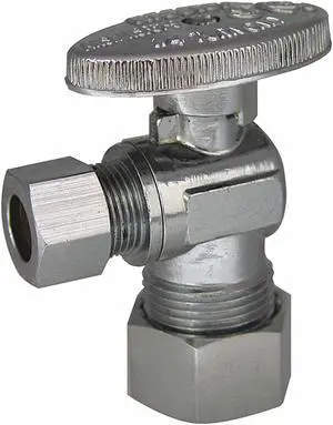 Angle Stop Valve,Brass,Compression,PK10 KISSLER & CO 88-9215