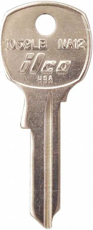 Key Blank, Brass, Type NA12, 5 Pin, PK 10