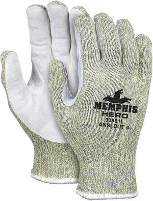 Mcr Safety Leather Cut-Resistant Gloves Multi 7 Gauge  93861M