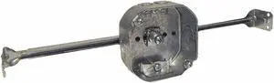 RACO 326 Electrical Box, 15.5 cu in, Octagon Box Type, 2 Gangs, Galvanized