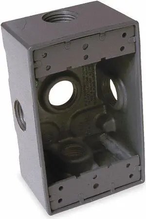 BELL OUTDOOR 5323-0 Weatherproof Electrical Box, 18.3 cu in, Outlet Box Type, 1