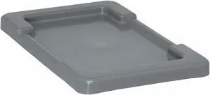 QUANTUM STORAGE SYSTEMS LID1711GY Cross Stack Tote Lid, 17.25 in x 11 in, Gray,