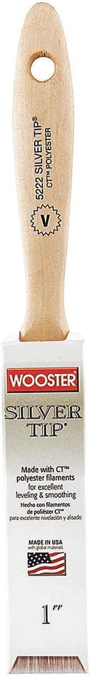 WOOSTER 5222-1 1" Varnish Paint Brush, Silver CT Polyester Bristle, Wood Handle