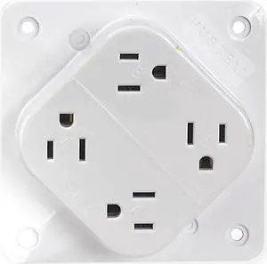 HUBBELL WIRING DEVICE-KELLEMS HBL415W Straight Blade Receptacle, 5-15R, 15 A,