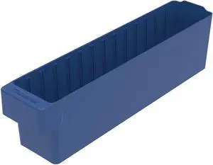 AKRO-MILS 31148BLU Blue Drawer Bin, 17-5/8"L x 3-3/4"W x 4-5/8"H