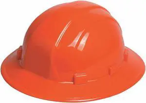 ERB SAFETY WEL19503OR Hard Hat, Omega II, Polyethylene, 6 Point Pinlock, Type