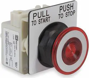 SCHNEIDER ELECTRIC 9001SKR9P1R Illuminated Push Button Operator, 30 mm, Red