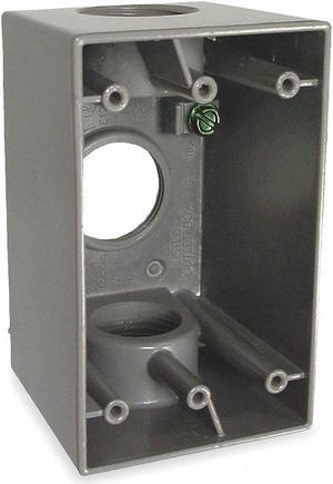 BELL OUTDOOR 5387-0 Weatherproof Electrical Box, 22.5 cu in, Single Gang Box