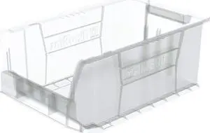 AKRO-MILS 30281SCLAR Clear Super Size Bin, 20"L x 12-3/8"W x 8"H