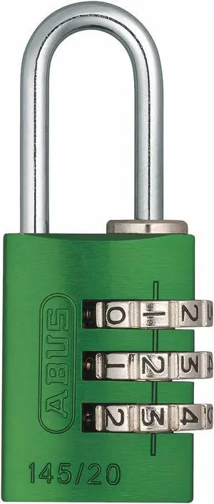 Abus Combination Padlock, Resettable Side-Dial Location, 7/8" Shackle Height