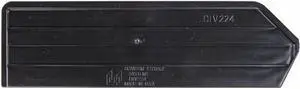 QUANTUM STORAGE SYSTEMS DUS224 Plastic Divider, Black, 10 1/4 in L, 3 in H, 6 PK