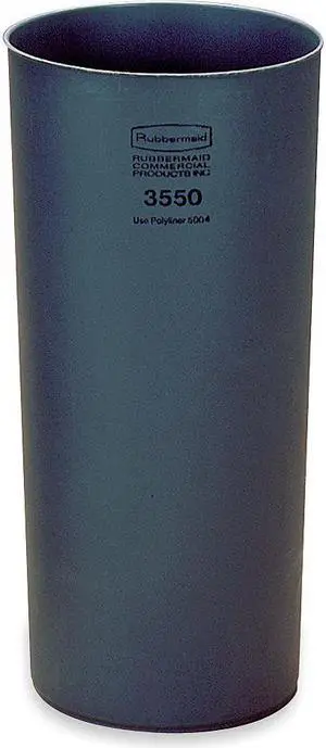 27-1/4" Gray LLDPE, Rigid Trash Can Liner RUBBERMAID FG355000GRAY