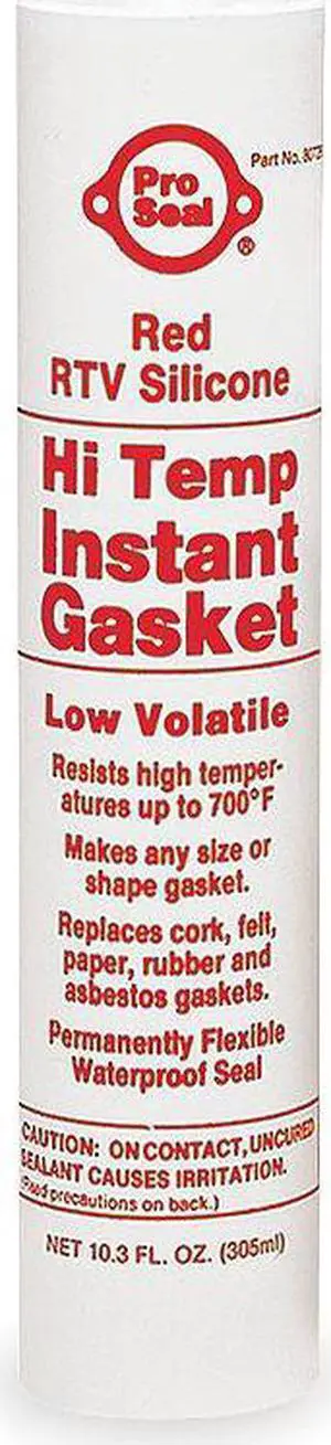 PRO SEAL 80728 RTV Silicone Gasket Maker, Low Volatile Hi-Temp, 11.1 oz,