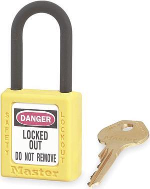 Padlock, Zenex, Yellow, Length 1-3/4In