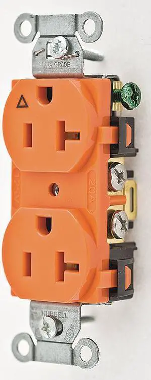 HUBBELL WIRING DEVICE-KELLEMS IG5352 20A Duplex Receptacle 125VAC 5-20R OR