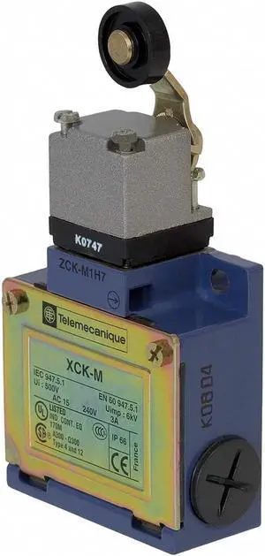TELEMECANIQUE SENSORS XCKM115H7 Limit Switch, Roller Lever, Rotary, 1NC/1NO,