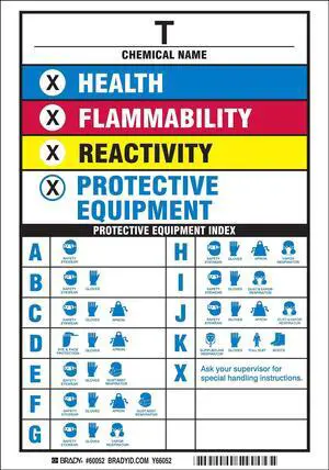 BRADY 60052 NFPA Sign,10in. H x 7in. W,Polyester