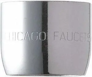 CHICAGO FAUCET E35JKABCP 1.5 gpm Outlet, 13/16"-24 Thread Size, Chrome, Brass