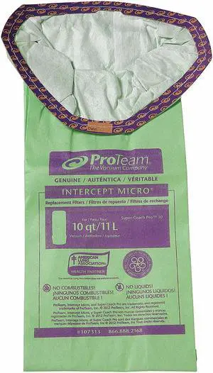 Proteam Vacuum Bag For Backpack Vac,PK10  107313